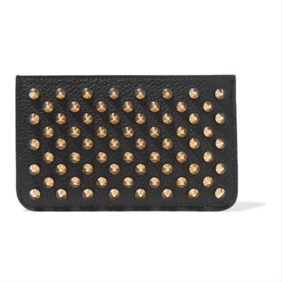 Black Spike Studded Card Holder main image 0